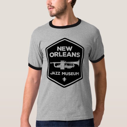 NOJM Trompete-(schwarzer) T - Shirt (Vorderseite)