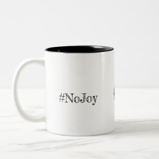 #NoJoy Zweifarbige Tasse (Links)