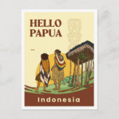 Noken Papua Indonesien Reise Postkarte (Vorderseite)