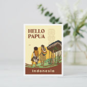 Noken Papua Indonesien Reise Postkarte (Stehend Vorderseite)