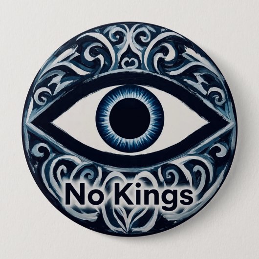 NoKingsEvilEye  Button (Vorderseite)