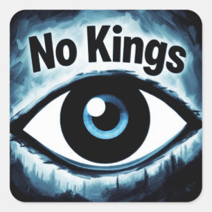 NoKingsEvilEye Quadratischer Aufkleber
