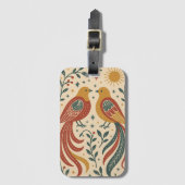 Nokshi Katha : Bird (Pakhi) Gepäckanhänger (Vorderseite Vertikal)