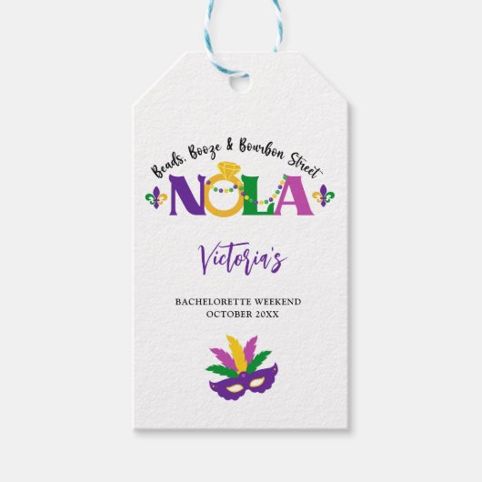 NOLA BACHELORETTE WEEKEND GESCHENKANHÄNGER (Vorderseite)