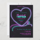 Nola Beads Bourbon Neon Herz Bachelorette Wochenen Einladung (Vorderseite)