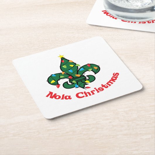 Nola Christmas Rechteckiger Pappuntersetzer (angewinkelt)