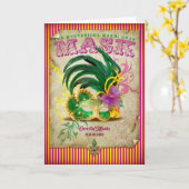 NOLA Collection Mardi Gras Mask Karte (Gelbe Blume)