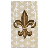 Nola Gold & White French Lilie Kleine Geschenktüte (Rückseite)