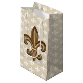 Nola Gold & White French Lilie Kleine Geschenktüte