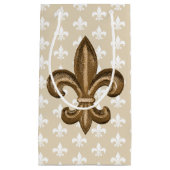 Nola Gold & White French Lilie Kleine Geschenktüte (Vorderseite)