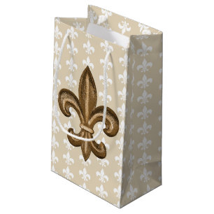 Nola Gold & White French Lilie Kleine Geschenktüte
