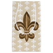 Nola Gold & White French Lilie Kleine Geschenktüte (Vorderseite)
