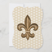 Nola Gold & White Lilie Hochzeit Einladung (Rückseite)