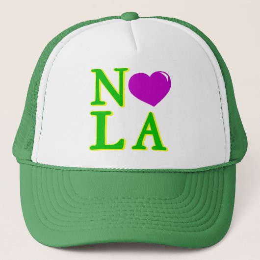 NOLA Heart Truckerkappe (Vorderseite)