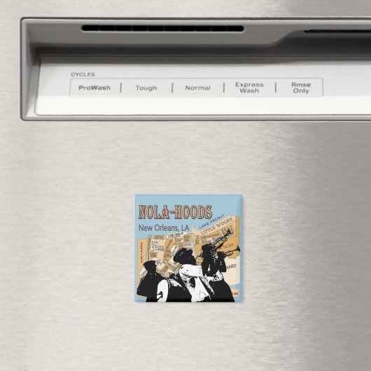 Nola Hoods Brass Band Magnet (In Situ (Geschirrspüler))