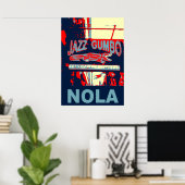 NOLA Jazz und Gumbo Poster (Heimbüro)