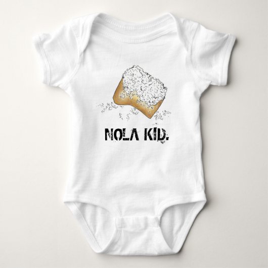 NOLA KID New Orleans Louisiana Beignet Feinschmeck Baby Strampler (Vorderseite)