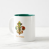 NOLA malte Lilie (2) Zweifarbige Tasse (Vorderseite Links)