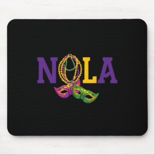 Nola Mardi Gras Funny 504 New Orleans Louisiana Fl Mousepad