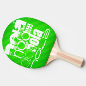 NOLA; Neon Green Stripes Tischtennis Schläger (Seitenansicht)