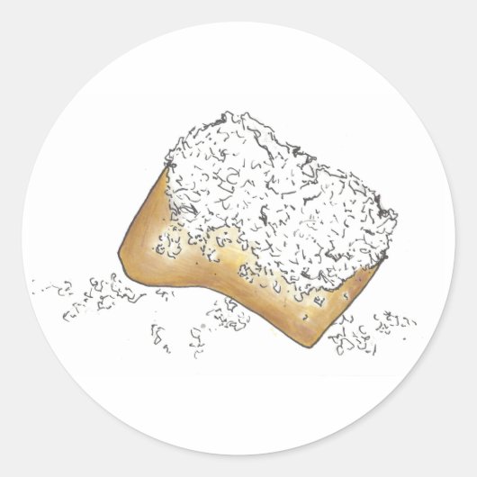 NOLA New Orleans Louisiana Zuckerhut Patisserie Runder Aufkleber (Vorderseite)