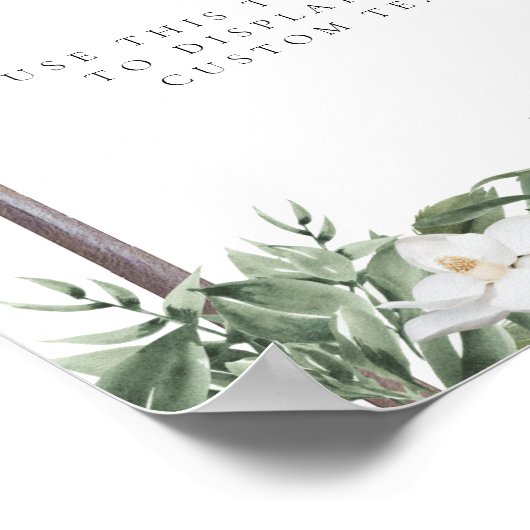 NOLA New Orleans Magnolia Custom Editable Sign Poster (Ecke)