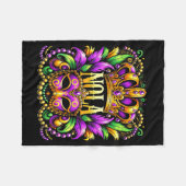 Nola New Orleans Mardi Gras 2025 Fleecedecke (Vorderseite (Horizontal))