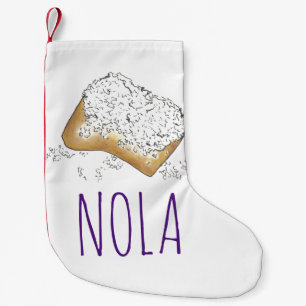 NOLA New Orleans Sugary Beignet Pastry Louisiana Kleiner Weihnachtsstrumpf