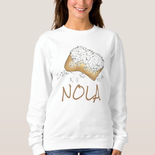 NOLA New Orleans Sugary Beignet Pastry Sweatshirt (Vorderseite)