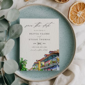 NOLA New Orleans Wasserfarbe Save the Date Einladung