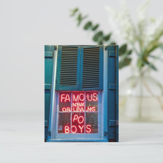 NOLA Poboys Postkarte (Stehend Vorderseite)