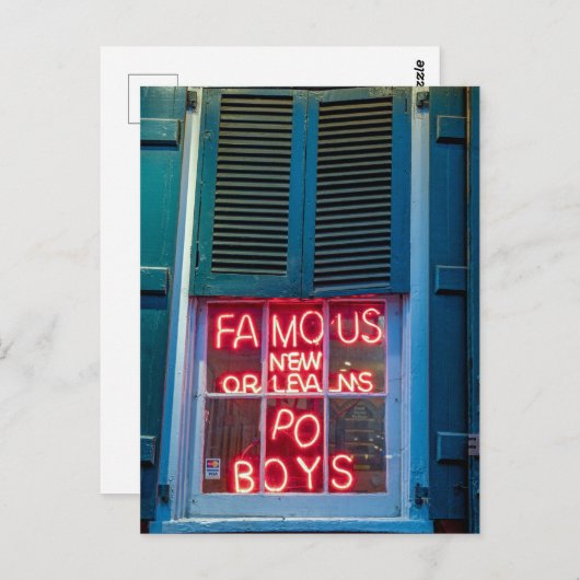 NOLA Poboys Postkarte (Vorne/Hinten)