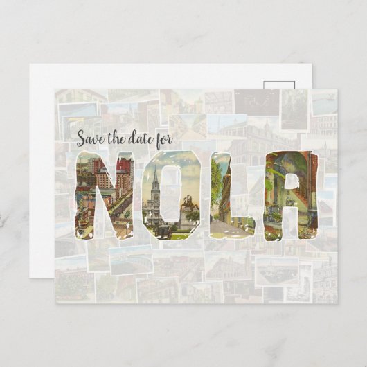 NOLA Save the Date Postkarte (Vorne/Hinten)