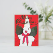 NOLa Snowman Card Feiertagspostkarte (Stehend Vorderseite)