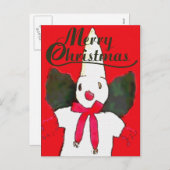 NOLa Snowman Card Feiertagspostkarte (Vorne/Hinten)