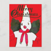 NOLa Snowman Card Feiertagspostkarte (Vorderseite)