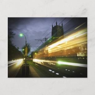 NOLA Streetcar am Abend Postkarte