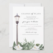 NOLA Watercolor Magnolias Hochzeitswechsel Einladung (Vorderseite)