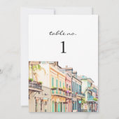 NOLA Watercolor New Orleans Tischnummer (Rückseite)