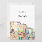 Nola - Watercolor New Orleans Tischnummer (Vorderseite)