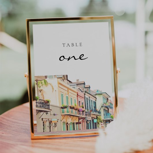 Nola - Watercolor New Orleans Tischnummer