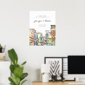 NOLA | Watercolor New Orleans Wedding Welcome Poster (Heimbüro)