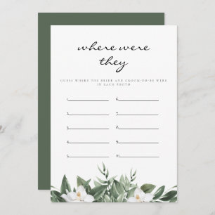 NOLA Wo waren sie Brautparty-Spielkarte Einladung