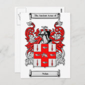 Nolan Coat of Arms Postkarte (Vorne/Hinten)