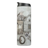 Nolan Collage Thermal Tumbler Thermosbecher (Nach rechts gedreht)