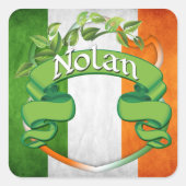 Nolan Irish Shield Quadratischer Aufkleber (Vorderseite)