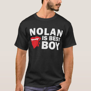 Nolan ist bester Jungen-Dunkelheits-T - Shirt