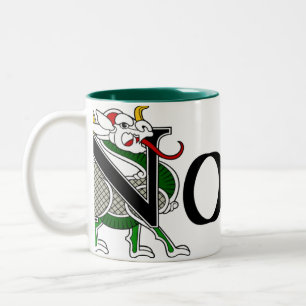 Nolan keltische Drache-Tasse Zweifarbige Tasse