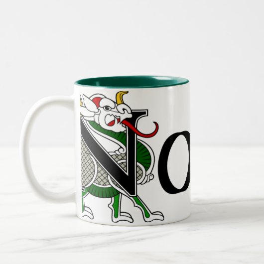 Nolan keltische Drache-Tasse Zweifarbige Tasse (Links)