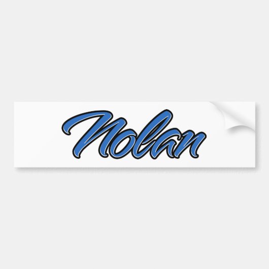 Nolan Name blue Aufkleber Sticker Autoaufkleber (Vorne)